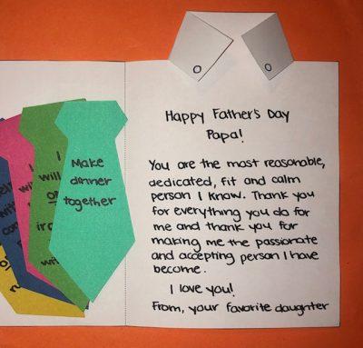 Father’s Day Card and Coupons Handout