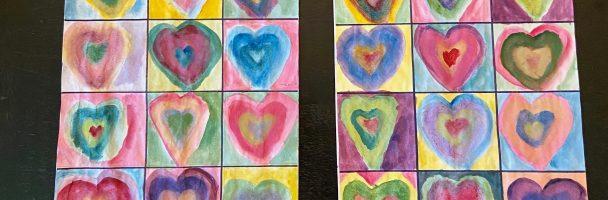Mother’s day Inspired Kandinsky Heart Color Study