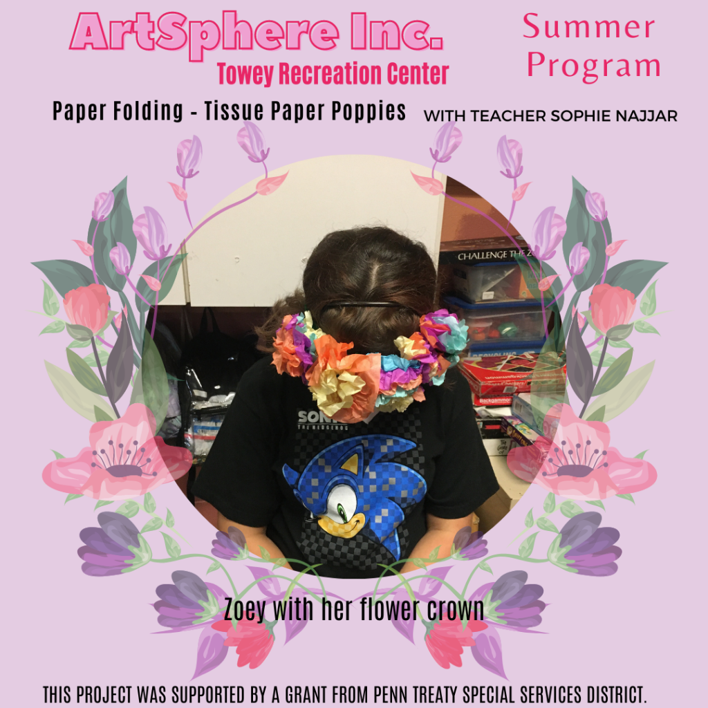 Tissue Paper Poppies - Towey Rec Center