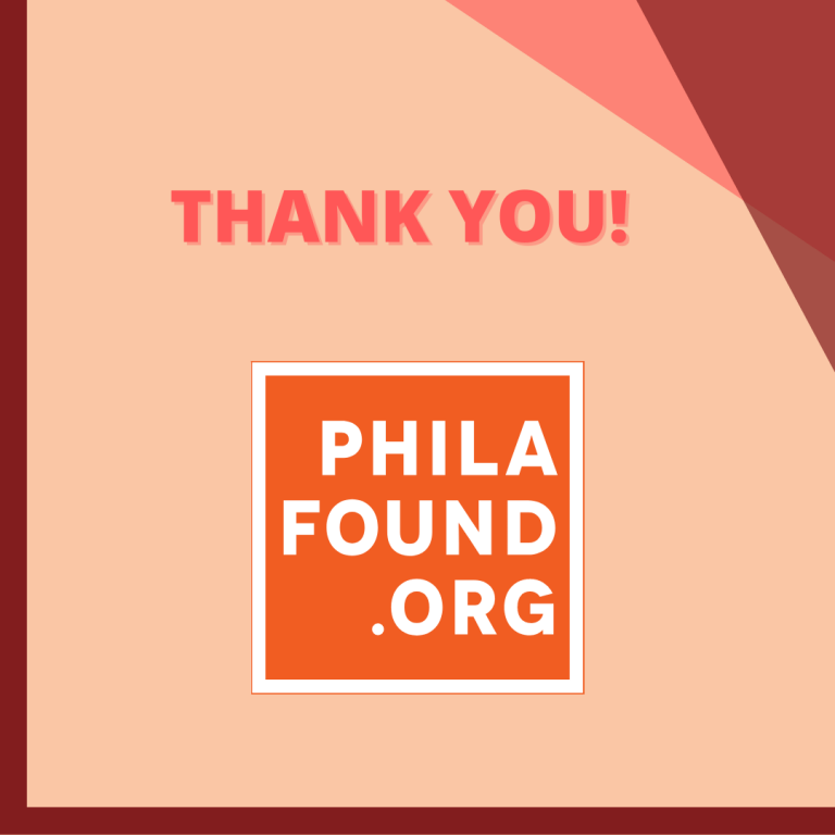 Thank you - PhillaFound - Newsletter - October, 2021