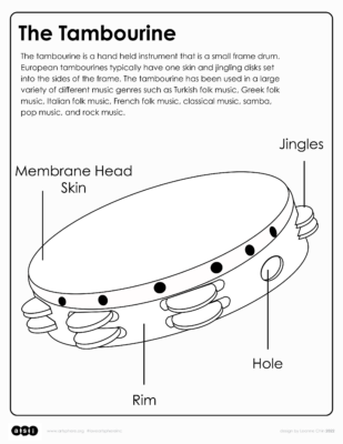 Musical Instrument Handouts: Tambourine