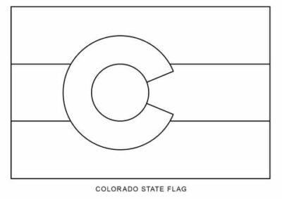 Colorado state flag outline, United States of America