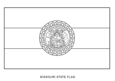 Missouri state flag outline, United States of America