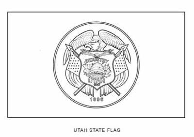 Utah state flag outline, United States of America
